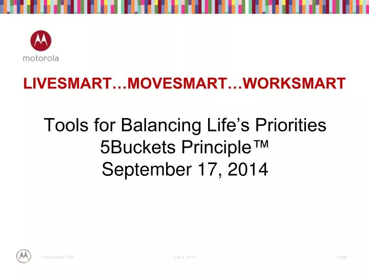 tools for balancing life s priorities 5buckets principle september 17 2014