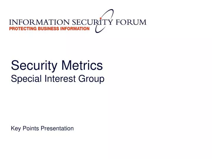 security metrics special interest group