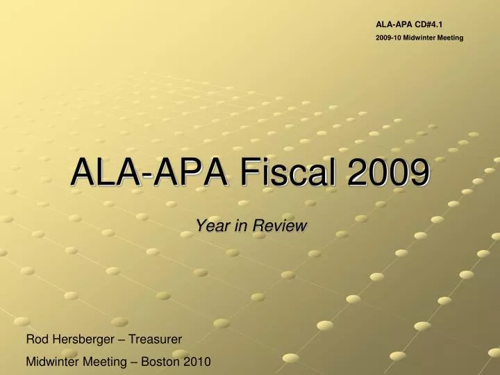 ala apa fiscal 2009