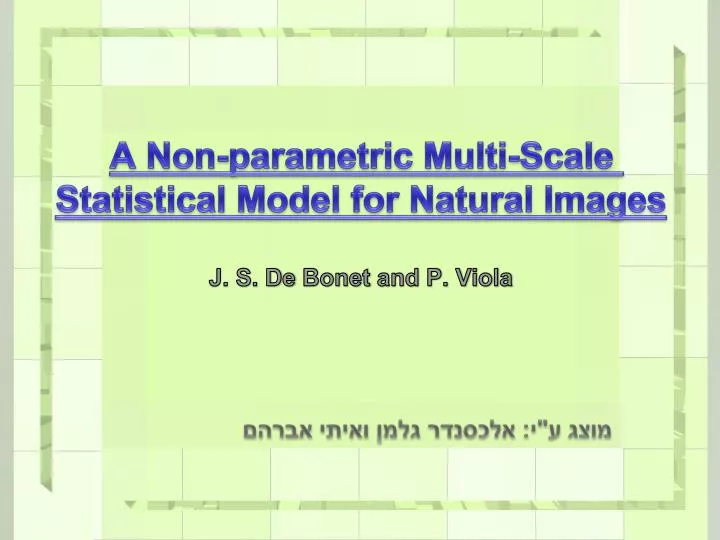 a non parametric multi scale statistical model for natural images