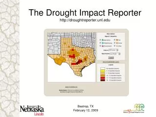 The Drought Impact Reporter droughtreporter.unl