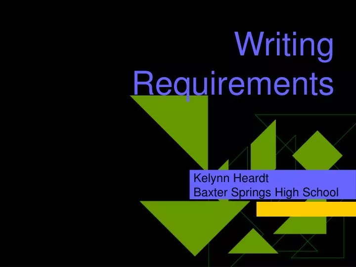 writing requirements