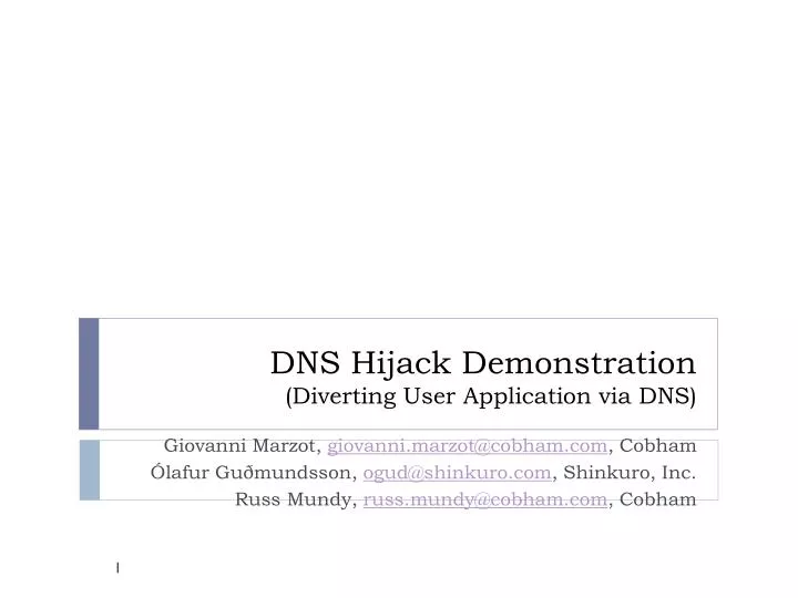 dns hijack demonstration diverting user application via dns