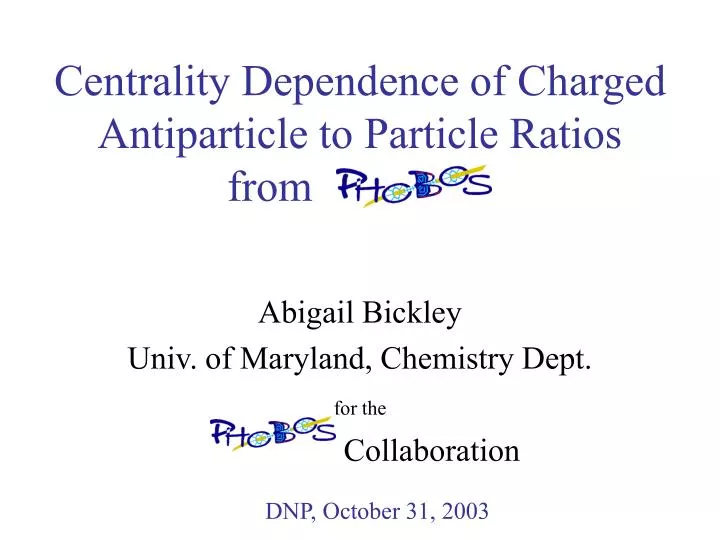 centrality dependence of charged antiparticle to particle ratios from