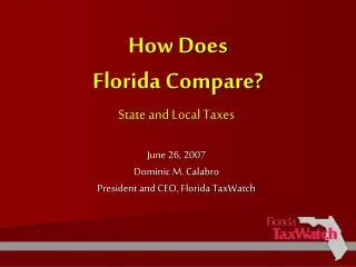 How Does Florida Compare?