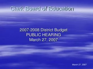 Clark Board of Education