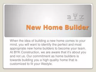 New Home Builder