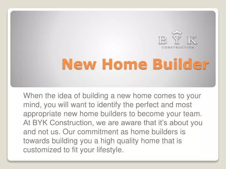 new home builder