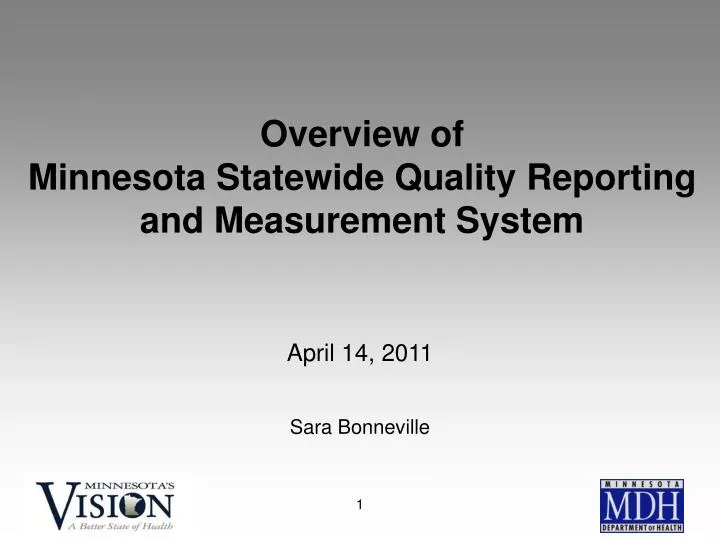 overview of minnesota statewide quality reporting and measurement system