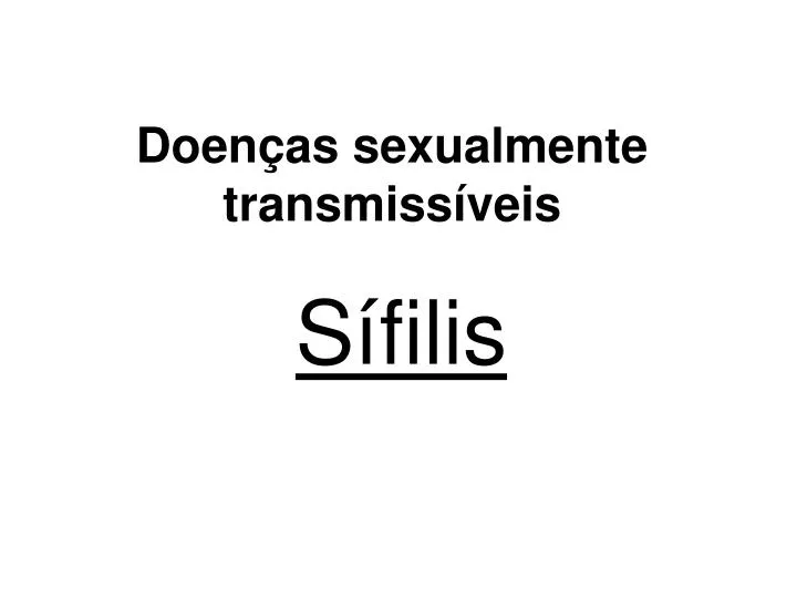 doen as sexualmente transmiss veis