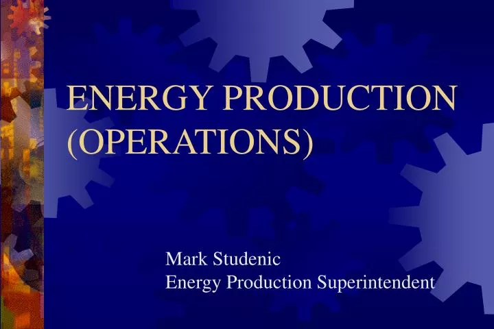 energy production operations