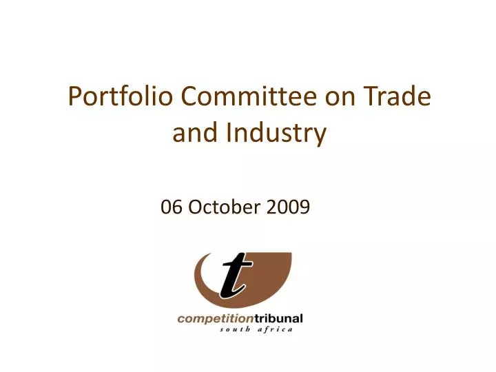 portfolio committee on trade and industry