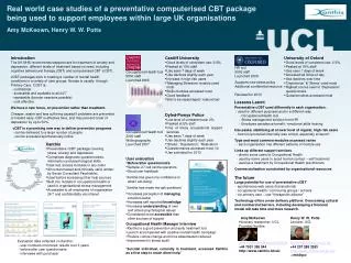 Real world case studies of a preventative computerised CBT package