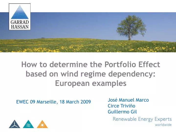 how to determine the portfolio effect based on wind regime dependency european examples