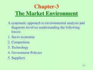Chapter-3 The Market Environment