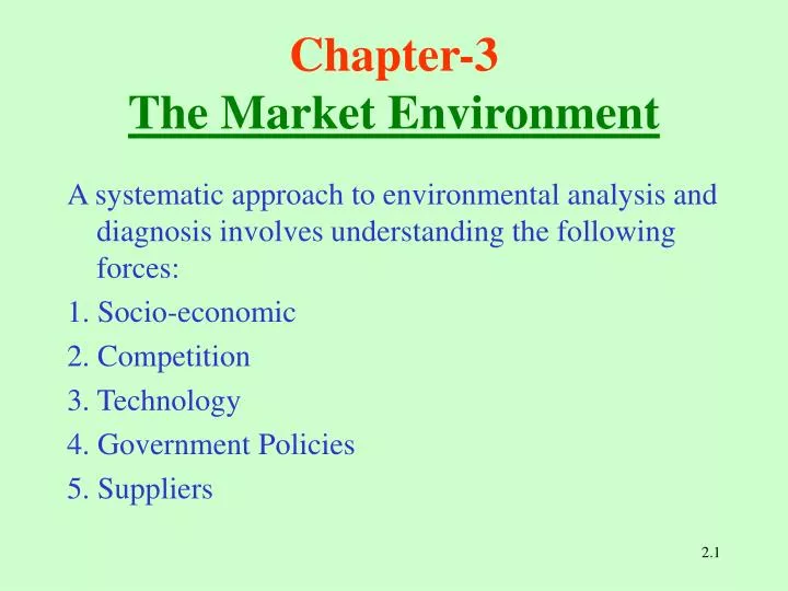 chapter 3 the market environment