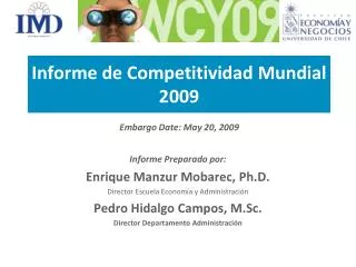 Informe de Competitividad Mundial 2009