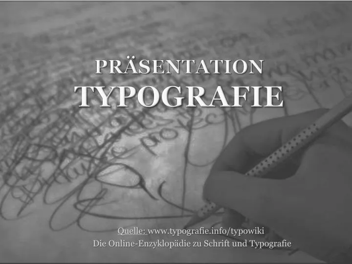 pr sentation typografie