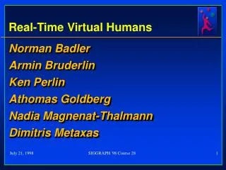 Real-Time Virtual Humans
