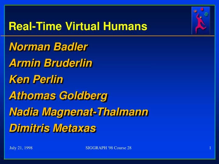 real time virtual humans