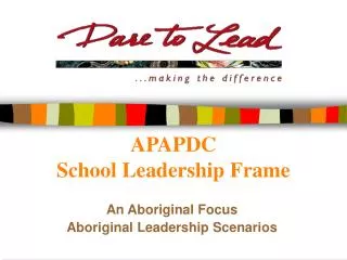 APAPDC School Leadership Frame