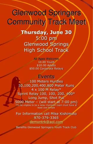 Glenwood Springers Community Track Meet
