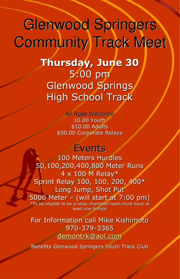 glenwood springers community track meet