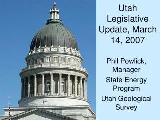 Utah Legislative Update, March 14, 2007