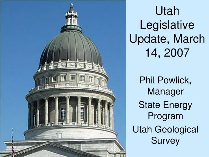 utah legislative update march 14 2007