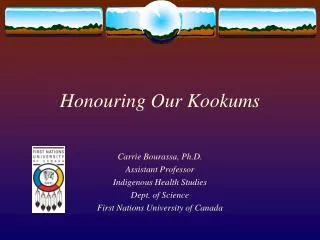 Honouring Our Kookums