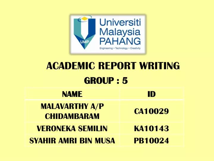 academic report writing