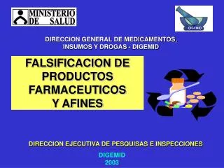 DIRECCION GENERAL DE MEDICAMENTOS, INSUMOS Y DROGAS - DIGEMID