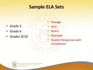 Sample ELA Sets