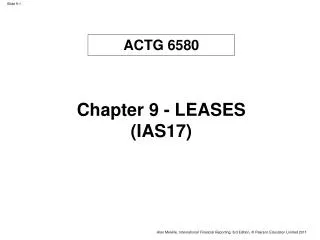 Chapter 9 - LEASES (IAS17)