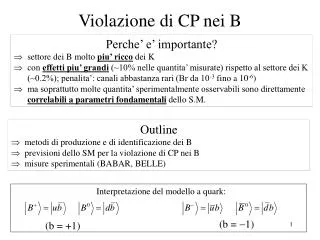 Violazione di CP nei B