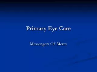 Primary Eye Care
