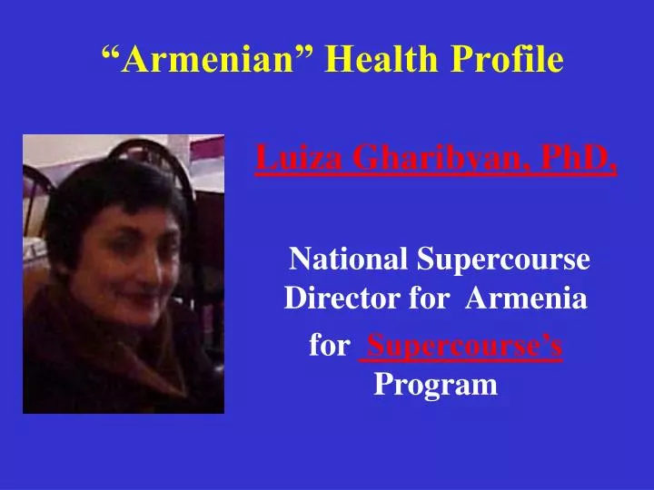 armenian health profile