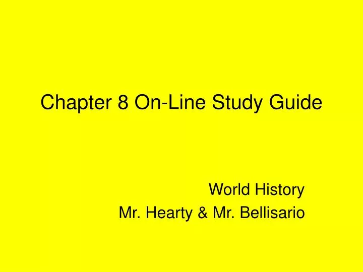 chapter 8 on line study guide
