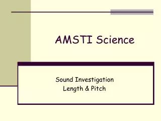 AMSTI Science