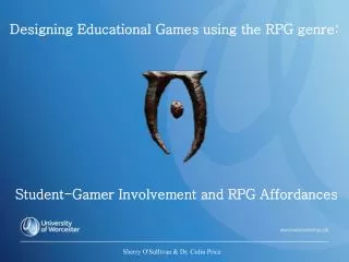 Designing Educational Games using the RPG genre:
