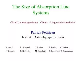 The Size of Absorption Line Systems