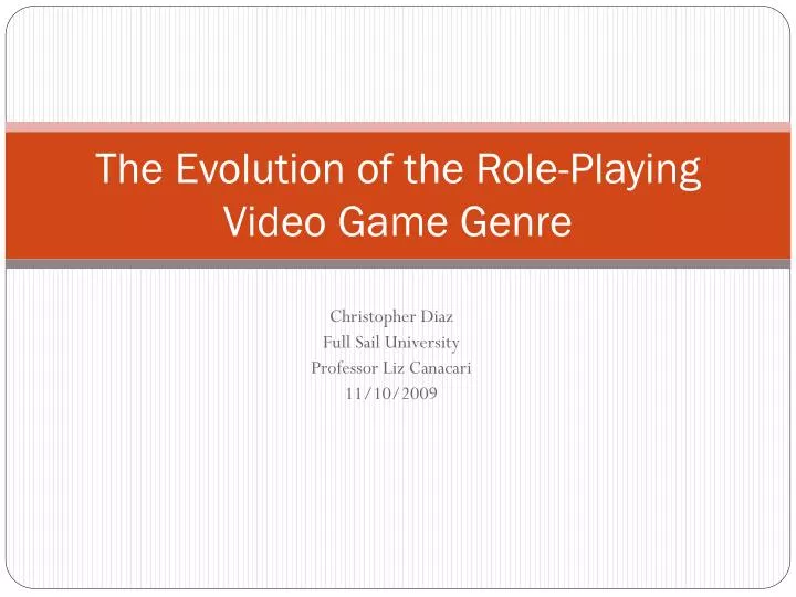 the evolution of the role playing video game genre