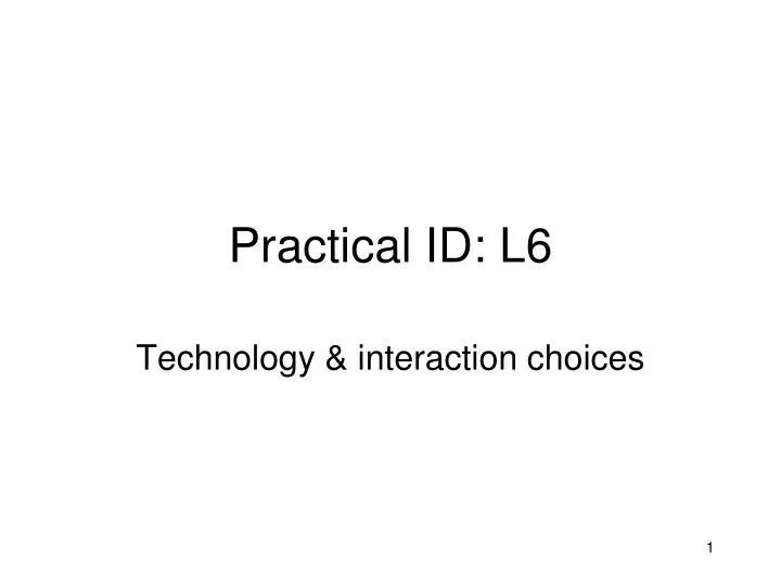 practical id l6