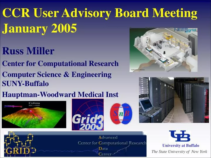 ccr user advisory board meeting january 2005