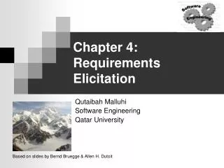 Chapter 4: Requirements Elicitation