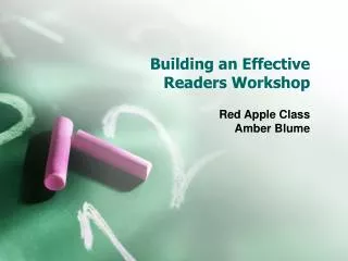 Building an Effective Readers Workshop