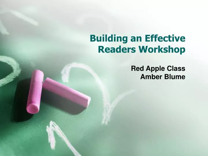 building an effective readers workshop