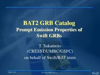 BAT2 GRB Catalog Prompt Emission Properties of Swift GRBs