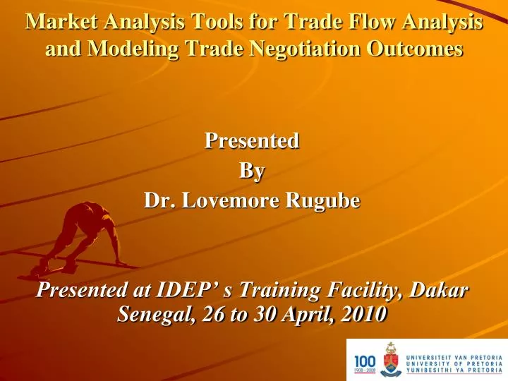 market analysis tools for trade flow analysis and modeling trade negotiation outcomes