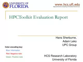 HPCToolkit Evaluation Report